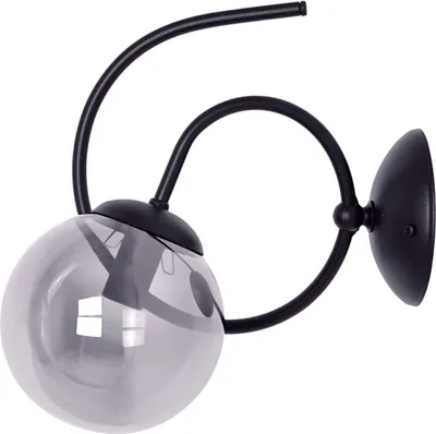 Obrázok produktu pre Nástenná lampa RUBI čierno-grafitová 1xE14x40W sklo rozmery: 30x20x25 cm IP20 Kaja
