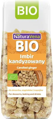 IMBIR KANDYZOWANY BIO 100 g - NATURAVENA