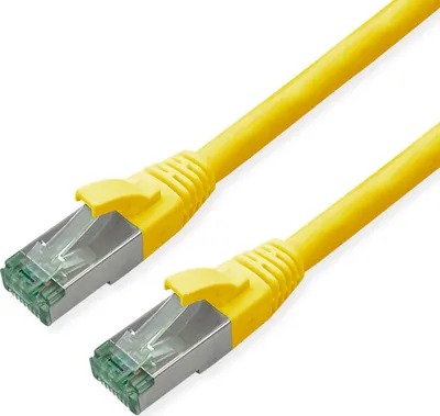 Produktbild von ROLINE RM Patchkabel Cat.6A S/FTP (PiMF), gelb, 0,5 m