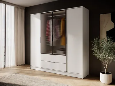 Obrázok produktu pre Šatníková skriňa 206 cm COSIMA - kašmírová