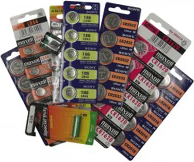 A collection of various battery packages.