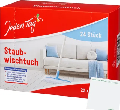 Produktbild von Jeden Tag Staubwischtuch 22x29cm (24Stk Packung) + usy Block