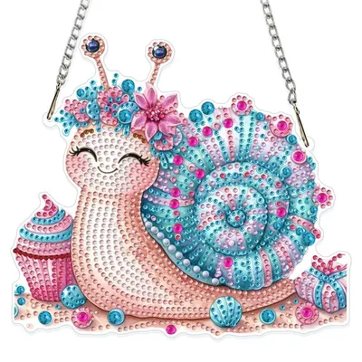 Produktbild von Diamantmalerei Fensterbilder Schnecken Beidseitig mit Kette für Geschenk & Deko