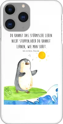 Produktbild von Mr. & Mrs. Panda Iphone 11 Pro Handyhülle Pinguin Surfer - Weiß - Geschenk, Hawaii, Handy Case, Motiviert, Premium Kunststoff, Optimistisch, Portugal, Urlaub