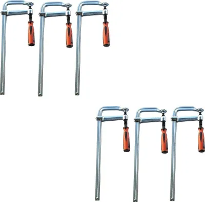 Produktbild von 6 Stück Ganzstahl-Schraubzwinge 400 x 120 mm Tischzwinge Zwingen Schraubzwingen