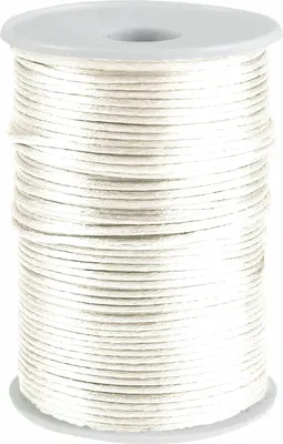 90m Satinschnur Ø2mm, 100% Polyester milchweiß