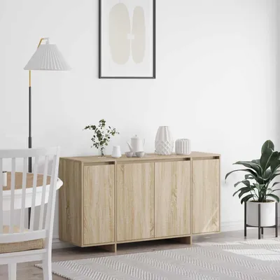 Zdjęcie produktu dla Komoda vidaXL z drewna dębowego Sonoma, 135 x 41 x 75 cm, materiał drewnopochodny