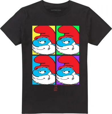 Image de The Smurfs - T-shirt Homme/Femme Unie TV21220 (4XL) (Noir)