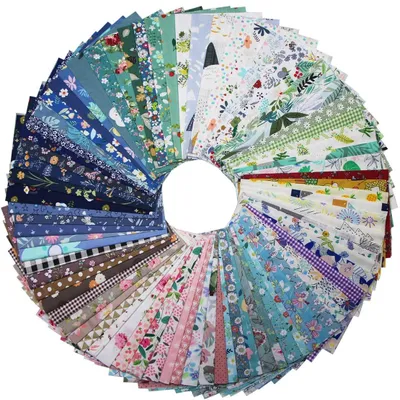 Produktbild von Set mit 40 Baumwollstoffen für Patchwork und DIY-Projekte