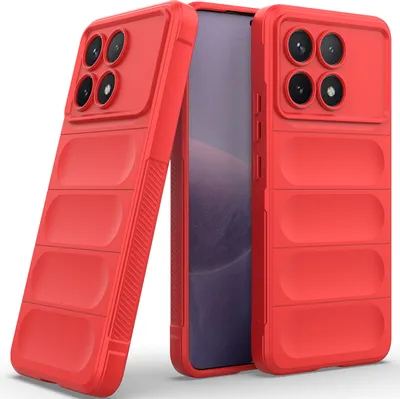 Produktbild von Handyhülle für Xiaomi Redmi K70 / K70 Pro Weich TPU Silikon Stossfest Anti-rutsch Hülle Rot