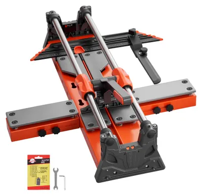 Produktbild von SucceBuy Fliesenschneider 600 mm, Fliesenschneidmaschine mit beweglichem Schneidkopf & gefederter Basis, Winkelanschlag, Trennscheibe aus Wolframkarbid, Ausrichthilfe, geeignet für Keramikfliesen