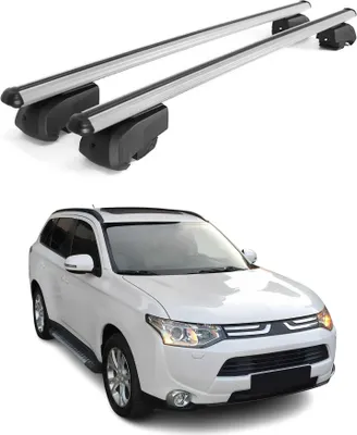 Image de Barres de toit Transversales pour Mitsubishi Outlander 2012-2020 Alu ABE