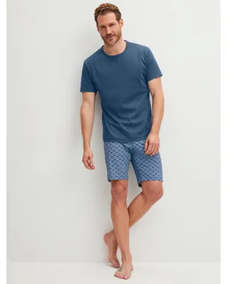 Produktbild von Calida Herren Kurz Pyjama Relax Streamline atlantic blue 46082 L (52/54)