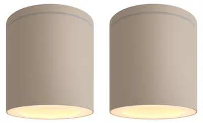 Produktbild von Ledvion 2er Set LED Aufbauspot IP54 Beige GU10 Fassung ohne Leuchtmittel