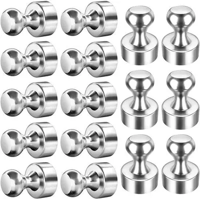 Produktbild von Neodymium-Magneten 20 Stück 12x16 mm N35 Metall, extrem stark, roestfrei, Kegelmagneten für Küchen, Schule, Büro