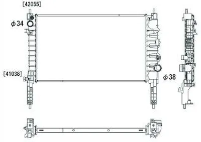 Produktbild von DIEDERICHS DCM3982 Kühler Wasserkühler Motorkühler für OPEL Mokka / Mokka X (J13) für CHEVROLET Trax I (U200)