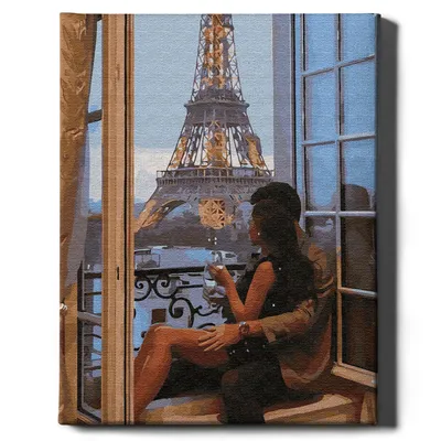 Obrázok produktu pre Ach, umenie! - Súprava na maľovanie podľa čísel - 40x50cm, s dreveným rámom a štetcami "Lovers" DIY