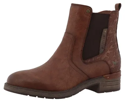 Zdjęcie produktu dla Mustang damskie sznurowane buty Chelsea brązowe