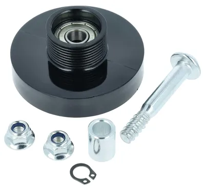 Produktbild von vhbw Spannrolle für Wäschetrockner kompatibel mit Constructa CWK3R400/01, CWA4V100IL/07, CWA4V100IL/04, CWA4V100IL/02 - Riemenrolle mit Montageset