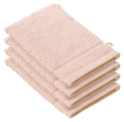 Produktbild von De Witte Lietaer Stephanie Waschlappen 4er Set Baumwolle Pastellrosa 15x22cm