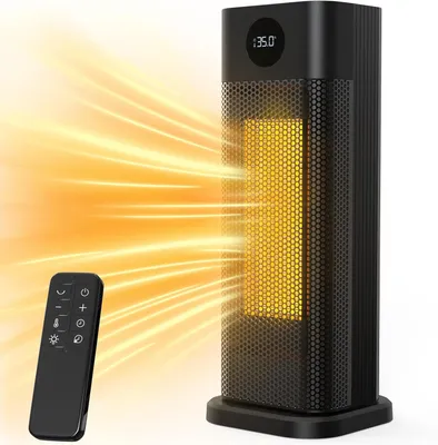 Image de Radiateur ventilé, économe en énergie, 2000 W, radiateur ventilé en céramique PTC, 3 modes, chauffage électrique avec thermostat, télécommande