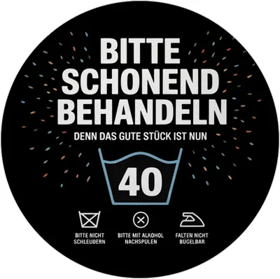 Produktbild von Wäschepflegeetikett Magnet mit Flaschenöffner bitte schonend behandeln wird 40