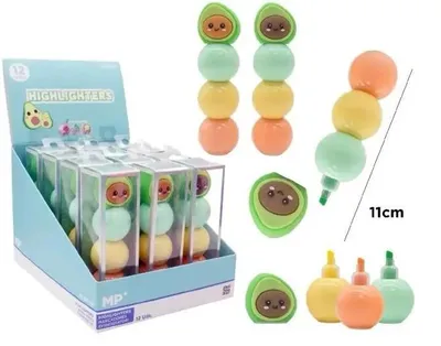 Zdjęcie produktu dla Zakreślasz w kulce Awokado 3 kolory MIX