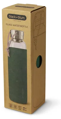 Image de Bouteille d'eau en verre 600ml, olive / Black+Blum