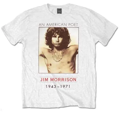 Zdjęcie produktu dla The Doors American Poet White L Koszulka