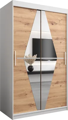 Produktbild von Kleiderschrank, Schiebetürenschrank Schlafzimmer, Schrank mit Spiegel BOLIWIA 120 cm