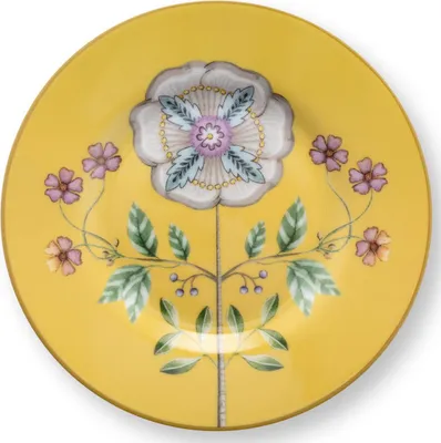 Produktbild von PIP STUDIO Lily&Lotus Yellow Petit Four Brotteller 12cm