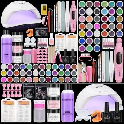 Zdjęcie produktu dla Zestaw do paznokci akrylowych lampa UV LED wiertarka dla początkujących 36