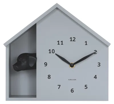 Produktbild von Karlsson Kuckucksuhr Peeking Doggy Grau