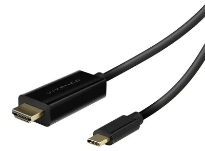 Produktbild von VIVanco™USB-C-auf-HDMI-Kabel mit vergoldeten Anschlüssen