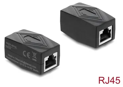 Immagine prodotto di Connettore RJ45 Cat. 6 schermato, da presa a presa, nero