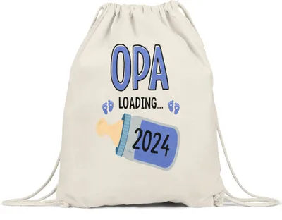 Produktbild von Opa Loading 2024 Turnbeutel Gymsack Geschenk Werdende Großväter Babynews mit Ladebalken Schwangerschaft Geschenkidee