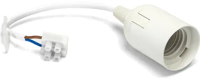 Produktbild von Renovierfassung Lampenfassung Weiß - E27 Fassung | Inkl. Lüsterklemme - Max 60W