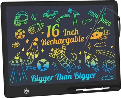 Immagine prodotto di Azomor: tastiera LCD ricaricabile e colorata per bambini con schermo grande