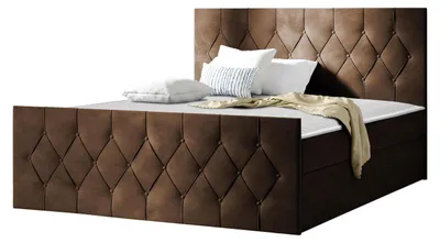 Produktbild von MIRJAN24 Boxspringbett Loloz Lux, Doppelbett mit Bettkasten und Matratze, Ehebett (Farbe: Mikrofaza 0020, Größe: 180x200 cm)