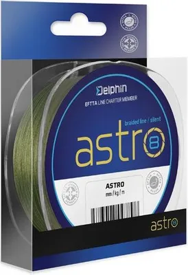 Produktbild von DELPHIN ASTRO 8, 130m, 0,08mm, 4.8kg / 10,58lbs, grün, 8-fach Geflochtene Schnüre, 101000069