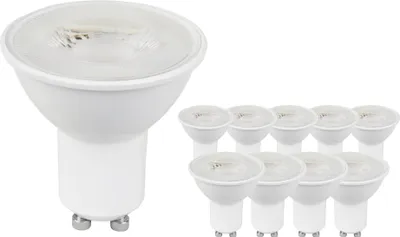 Produktbild von Ledvion 10er Set GU10 LED Spots 4,5W 2700K 345 Lumen Vollglas