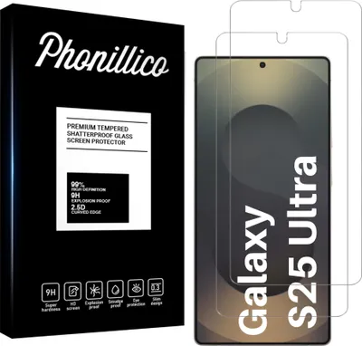 Obrázek produktu pro Tvrzené sklo pro Samsung Galaxy S25 ULTRA [2 ks] Screen Protector Film Anti-Scratch Glass Resistant Phonillico®