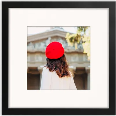Produktbild von FRAMAI® Bilderrahmen 30x30 cm in Schwarz– mit Passepartout – MDF Holzrahmen, bruchsicheres Plexi, umweltfreundlich, mit Aufhängung & Ständer – Hochformat & Querformat