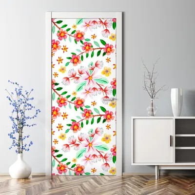Produktbild von Dekorative Türtattoo selbstklebend Klebefolie Tür Tattoo Aufkleber Geometrische Würfel 70 x 200 cm
