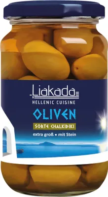 Image de Olives vertes Liakada extra grandes ATG 200g