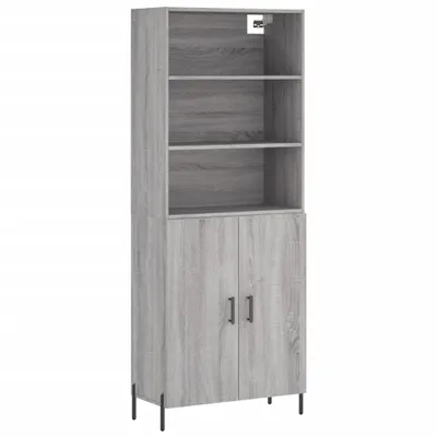 Produktbild von Highboard Grau Sonoma 69,5x34x180 cm Holzwerkstoff