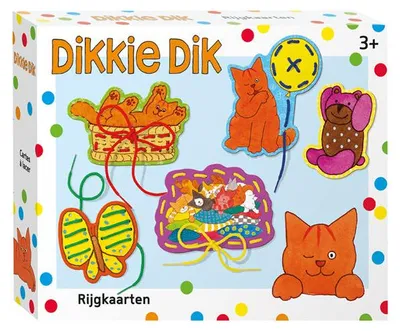 Obrázok produktu pre Twisk Dikkie Dik Karty na navliekanie Vzdelávacia hračka Motorika Predškolský vek