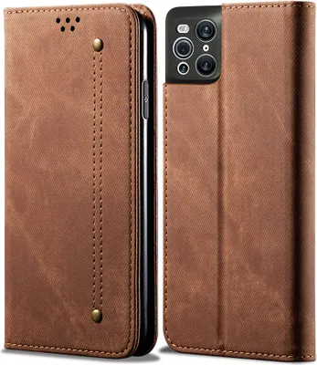Immagine prodotto di OPPO Find X3 Pro Case, Custodia in pelle a portafoglio con chiusura magnetica e stand per OPPO Find X3 / Find X3 Pro Marrone