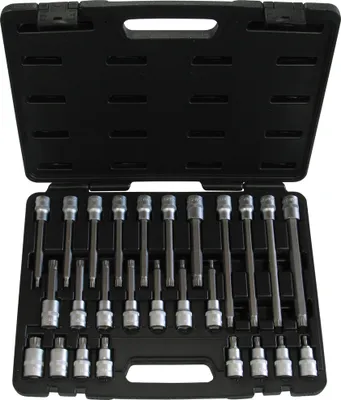 Image de Tournevis-Einsätze Steckschlüssel Vielzahn 1/2"-Antrieb 26-tlg M5-M16