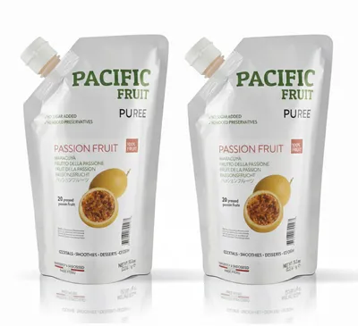 Produktbild von Pacific Fruit Püree Passionsfrucht 1kg Fruchtpüree zu 100% aus Passionsfrüchten, ideal als Füllung für Torten, Kuchen, Cupcakes, Muffins & Pralinen